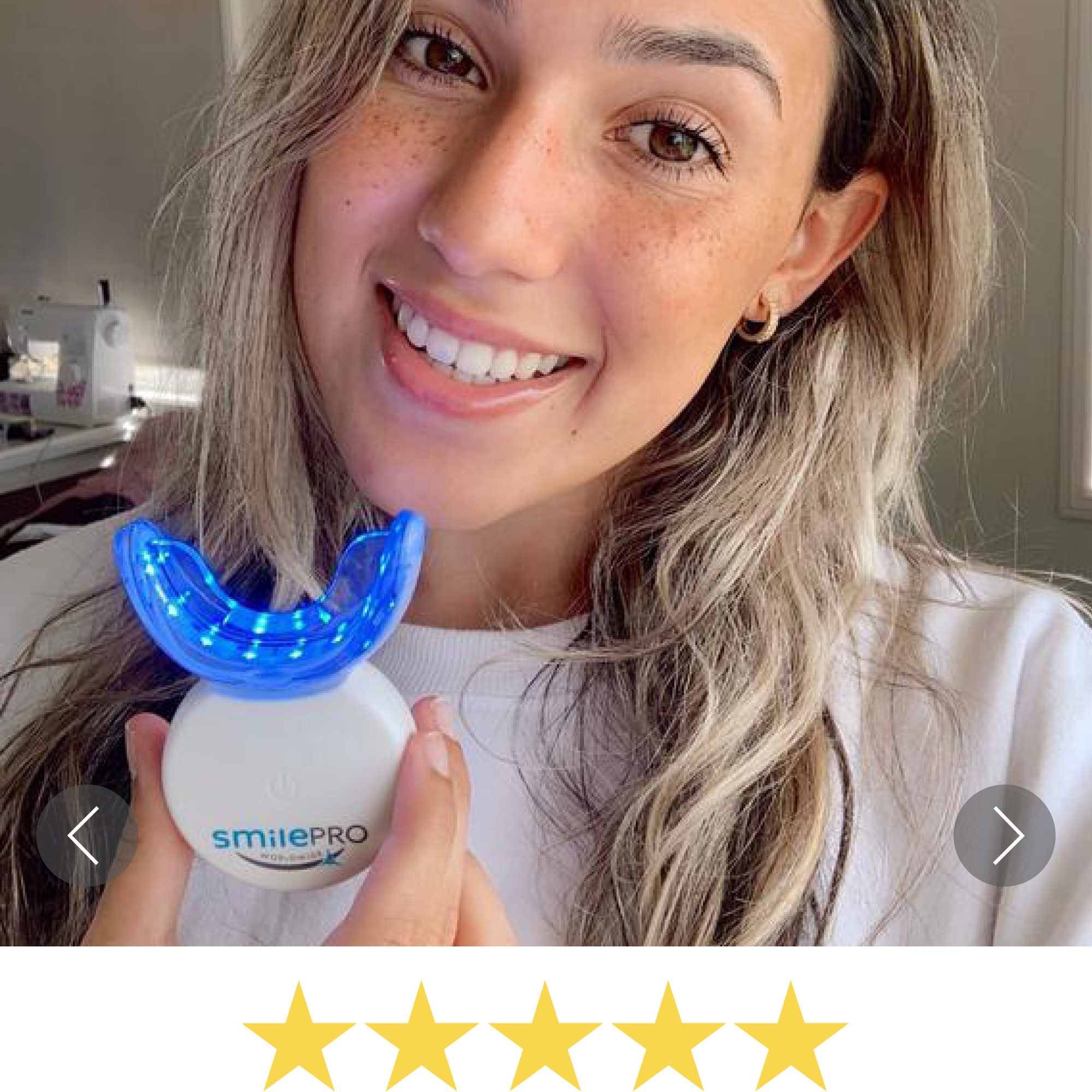 Fast whitening results, see customer reviews on SmilePro Worldwide.