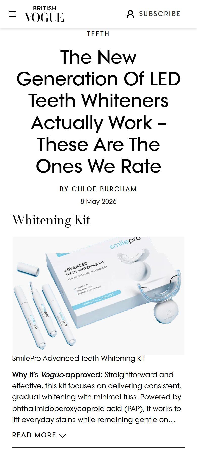 Vogue: The new generation of LED teeth whiteners actually work: these are the ones we rate