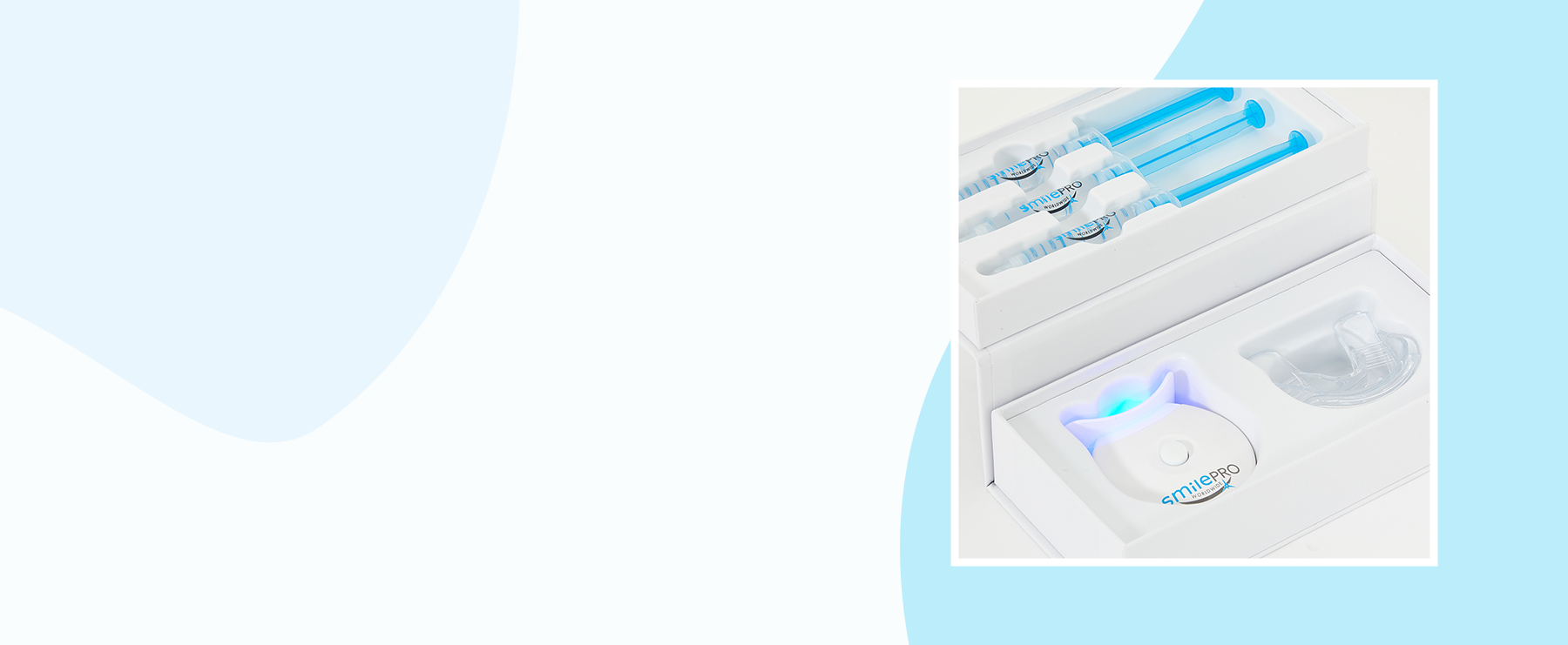 Achieve a brighter smile with SmilePro teeth whitening kit, easy to use and affordable.