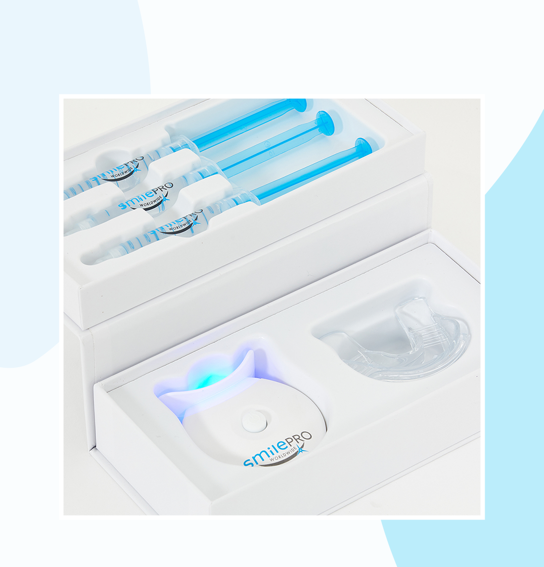 Achieve a brighter smile with SmilePro teeth whitening kit, easy to use and affordable.